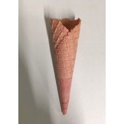 Cornet glace rose 1 boule (4,7x16,1cm)