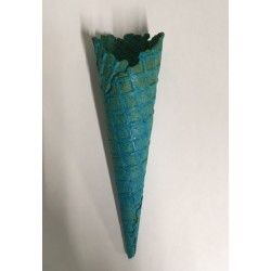 Cornet glace bleu 1 boule (4,7x16,1cm)
