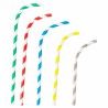 Pailles en papier multicolores flexibles (0,6cm)