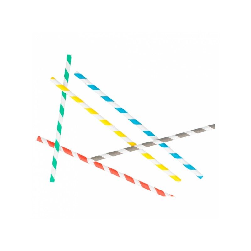 Pailles en papier multicolore (0,6cm) Pailles en papier multicolore (0,6cm)