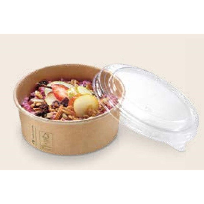 Couvercle bio en PLA transparent x 360ml