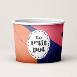 Pot de glace en carton 290ml - 3 boules