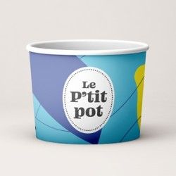 Pot de glace en carton 390ml - 3 ou 4 boules