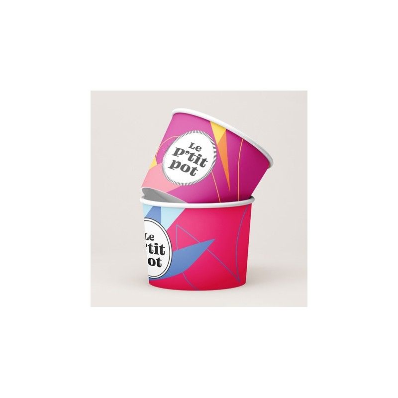 Pot de glace en carton 390ml - 3 ou 4 boules Pot de glace en carton 390ml - 3 ou 4 boules