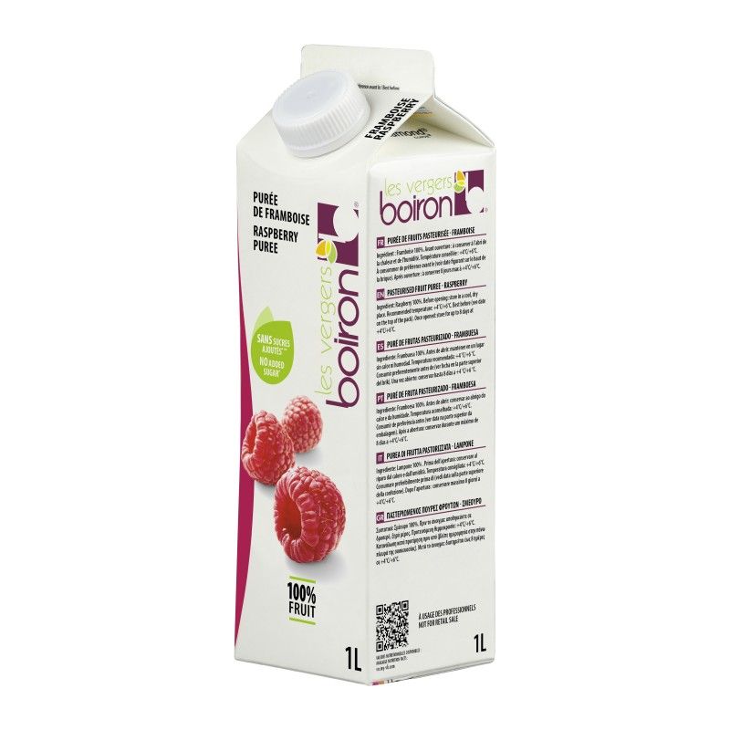 Purée de framboise 100% fruit - Grossiste Préparation et Fruit surgelés -  Délice & Création