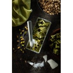Stracciatella pistache et cristaux de sel