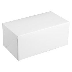 Boite à bûche en carton blanc pour 10 à 12 parts