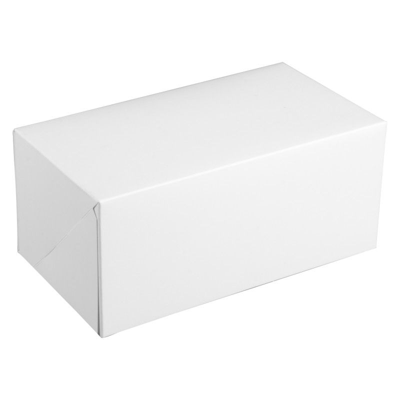 Boite à bûche en carton blanc pour 10 à 12 parts