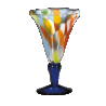 coupe à glace en verre 45cl multicolore