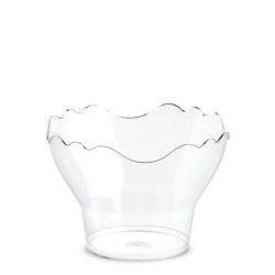 Pot de glace en plastique transparent 250ml - 2 ou 3 boules