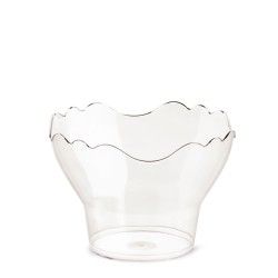 Pot de glace en plastique transparent 350ml - 3 ou 4 boules