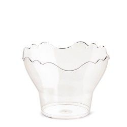 Pot de glace en plastique transparent 450ml - 4 boules