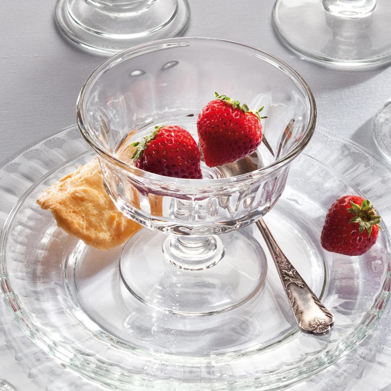 Coupe à glace en verre 22 cl transparente élégante Coupe à glace en verre 22 cl transparente élégante