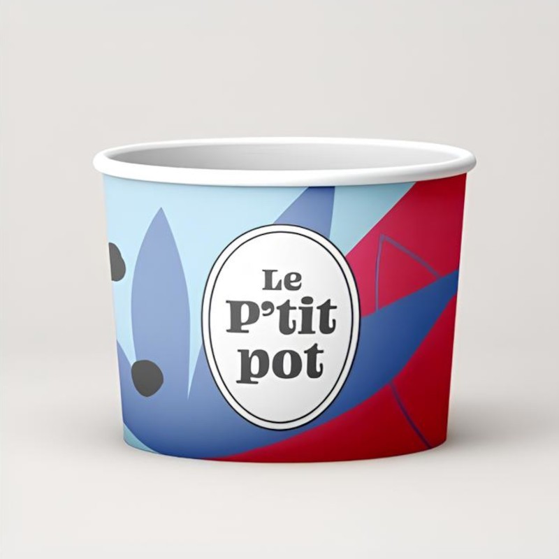 Pot de glace en carton 155ml - 1 ou 2 boules Pot de glace en carton 155ml - 1 ou 2 boules
