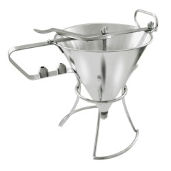 Entonnoir automatique à piston – Inox – 1,3 L – Gobel