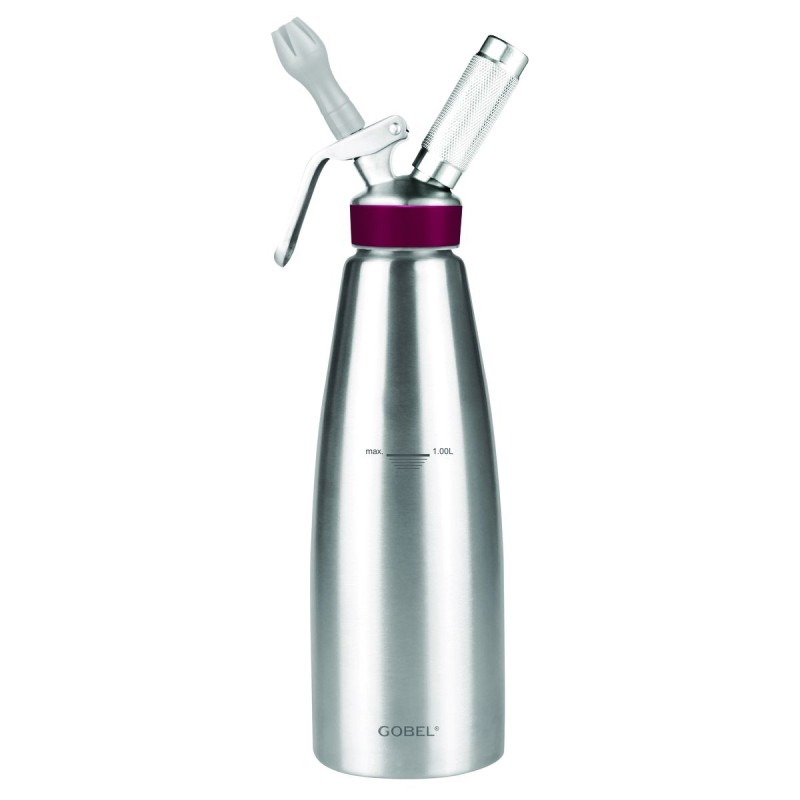Siphon professionnel inox GOBEL - cuve inox - tête inox - 1L