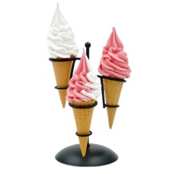 Kit 3 cornets factices + support