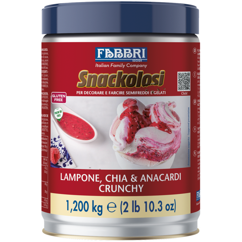 Marbrage Framboise, graines de chia  et noix de cajou