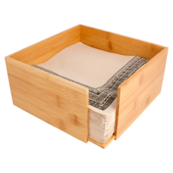Distributeur en bambou pour serviettes 19,5x19,5 cm [product.brand] 2 - Univers du glacier 