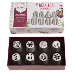 Coffret de 8 douilles à pâtisserie GOBEL – Spécial Noël