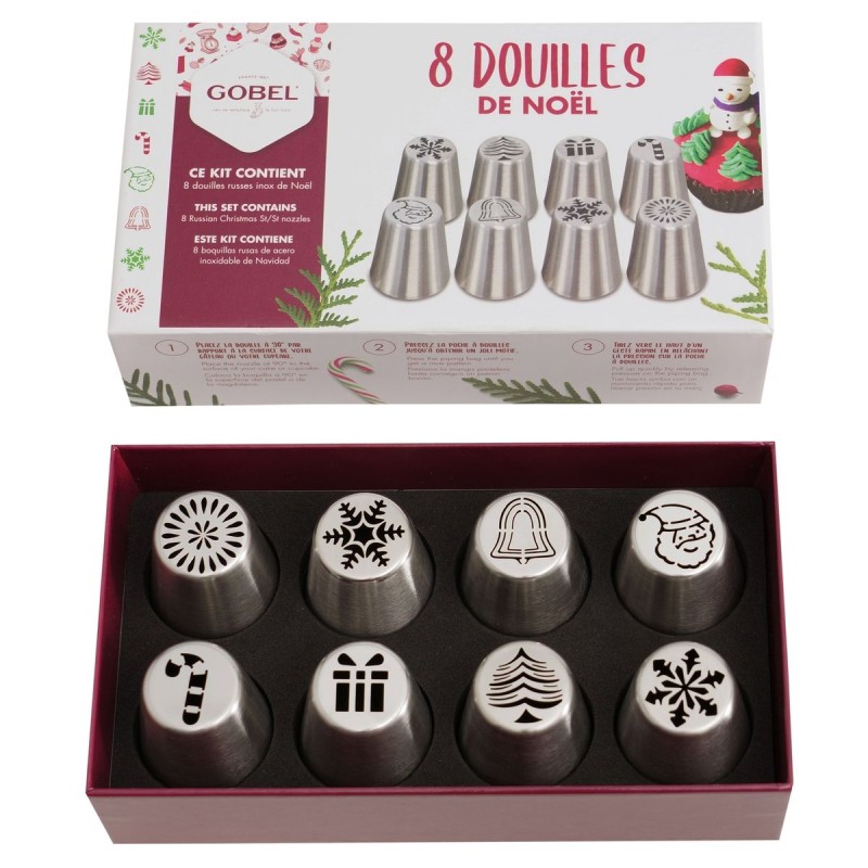 Coffret de 8 douilles à pâtisserie GOBEL – Spécial Noël